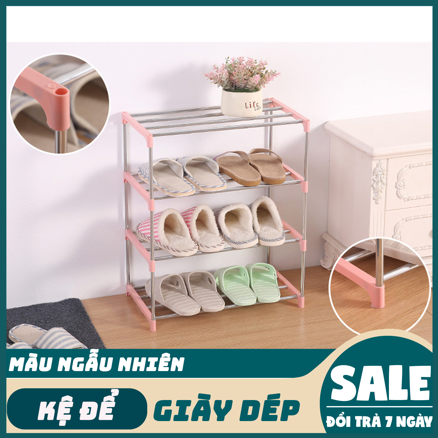 Kệ để giày dép 4 tầng tiện dụng, kệ để giày dép, giá để giày dép