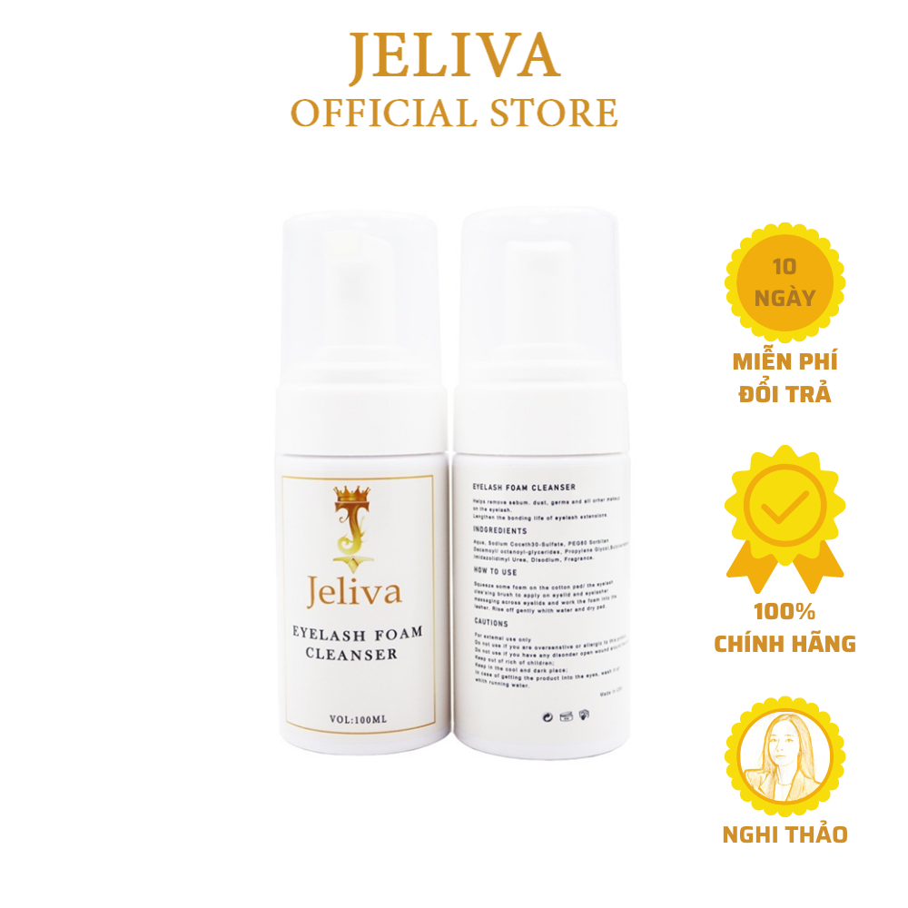 Chai tạo bọt vệ sinh mi Jeliva 60ml