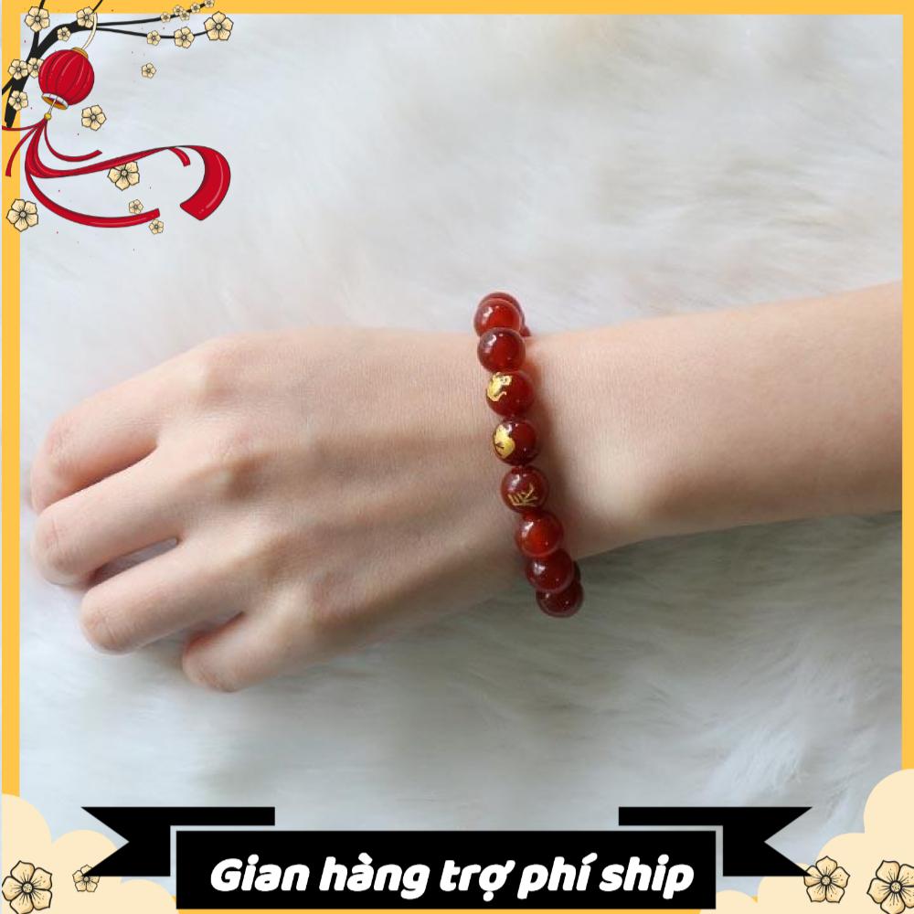 Vòng tay đá mã não đỏ Thân Tí Thìn