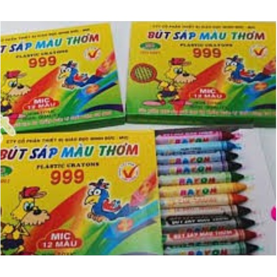 Sáp tô màu , sáp màu 12 màu mic