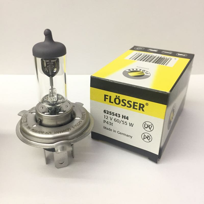 Bóng đèn pha ôtô H4,H7 FLOSSER ĐỨC xịn có tuổi thọ độ bền cao