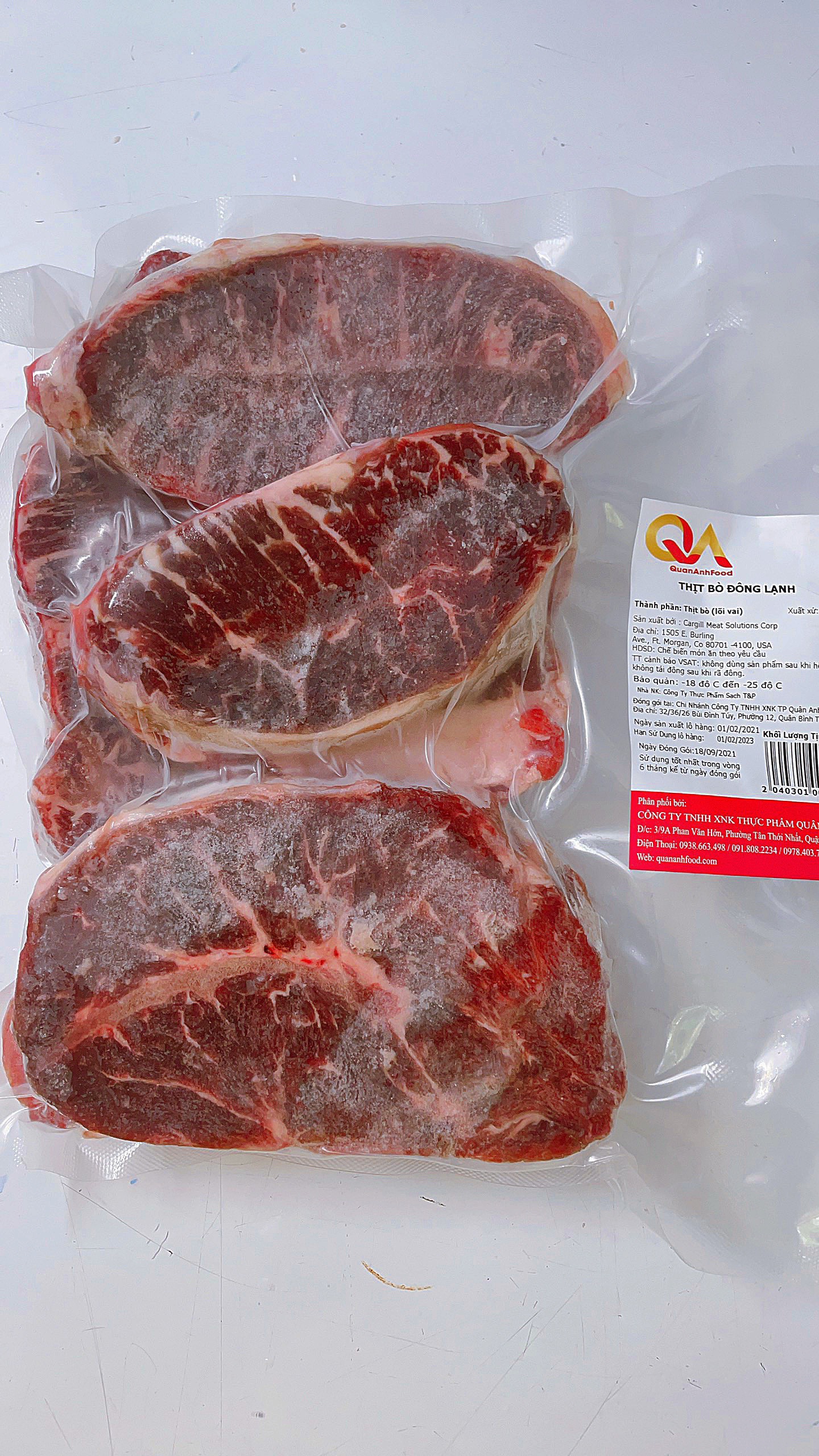 [CHỈ GIAO HỎA TỐC HCM] - LÕI VAI BÒ MỸ