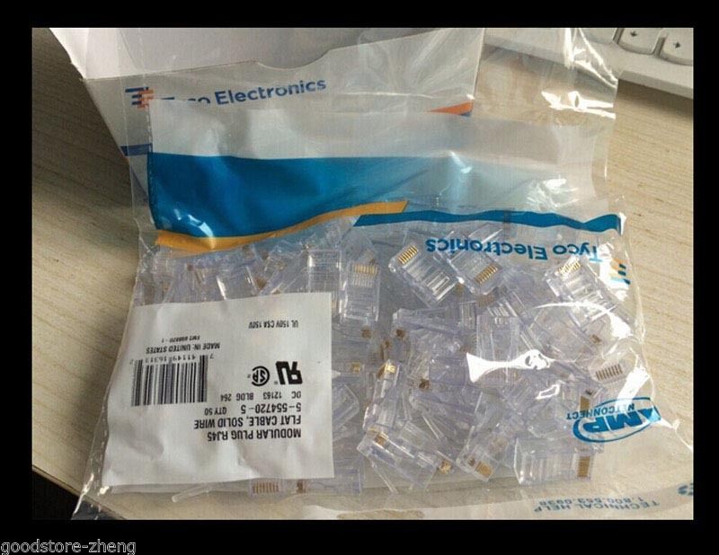 [COD] Cat5e RJ45 pha lê nối mạng, 100 cáilô, chất lượng cao