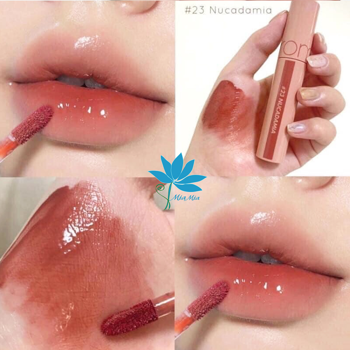 Son Romand Bóng Juicy Lasting Tint Màu Juicy 23 Nucadamia Đỏ Nâu Nude Độc Đáo 5ML [CHÍNH HÃNG CHECK HIDDEN TAG]