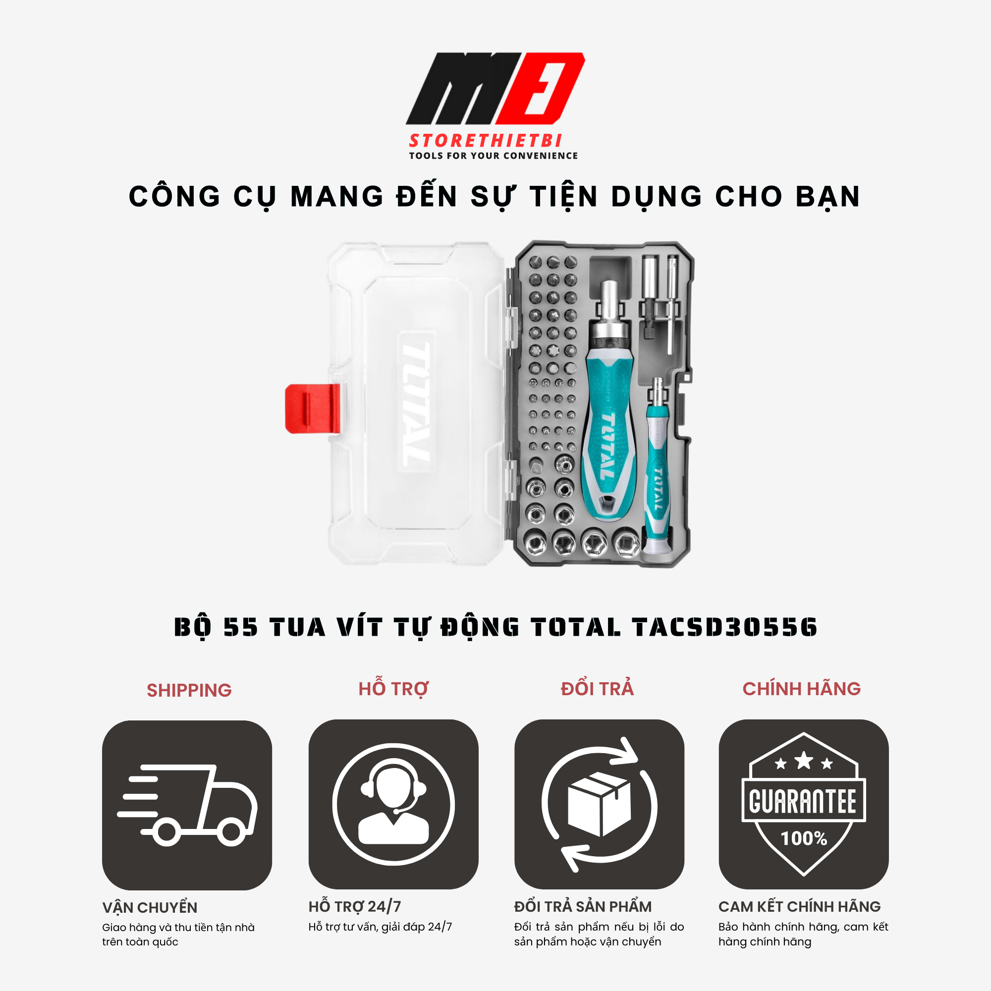 TACSD30556 Bộ 55 Tua Vít Đa Năng (Tự Động) Total