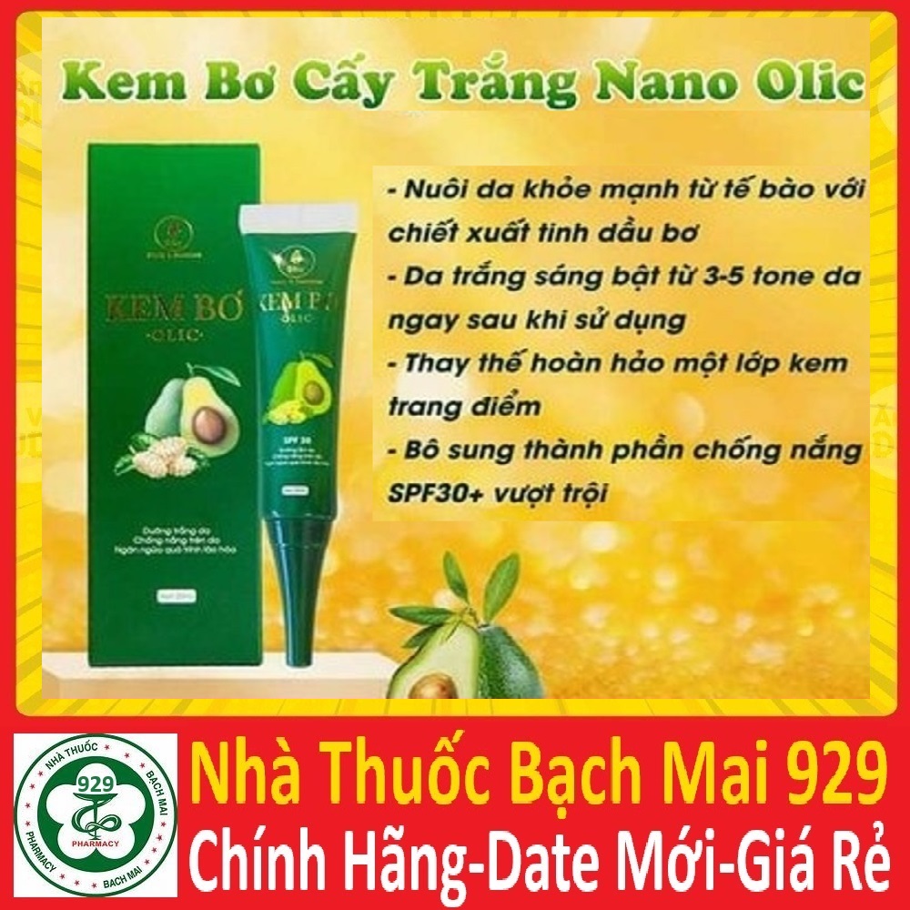 Kem bơ cấy trắng nano olic