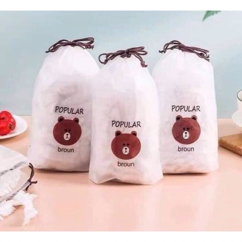 Sét túi gấu bọc thức ăn,thực phẩm bo chun siêu tiện lợi