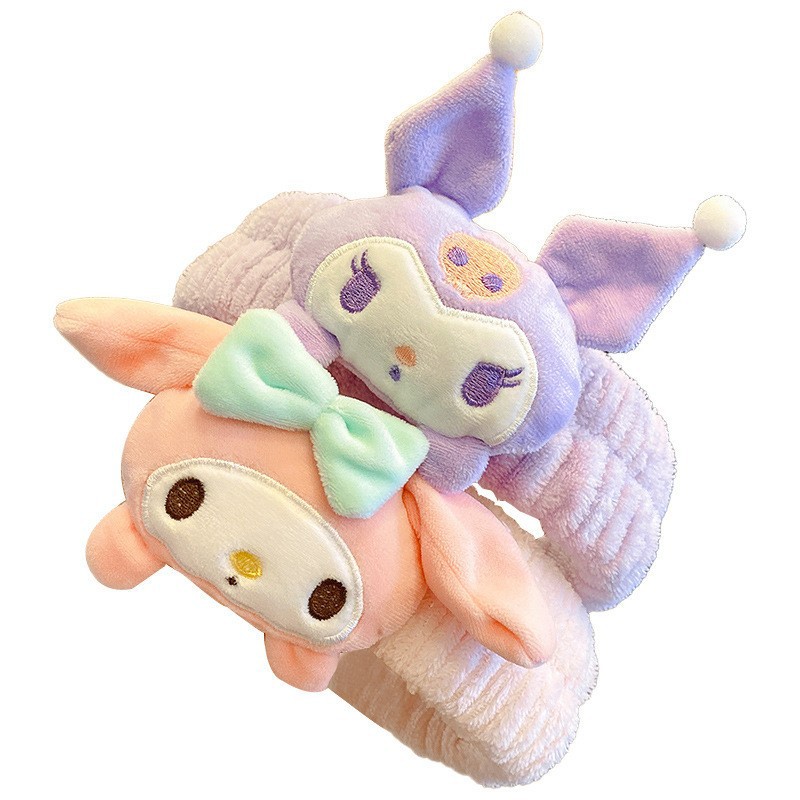 Băng đô rửa mặt skincare, make up Sanrio dễ thương LILA BDOSAN3
