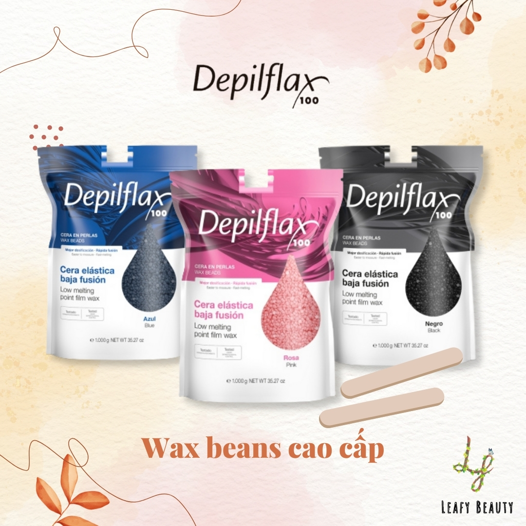 🌿Sáp tẩy lông cao cấp dạng hạt Depilflax100 - Không nóng, ít đau - Leafy Beauty