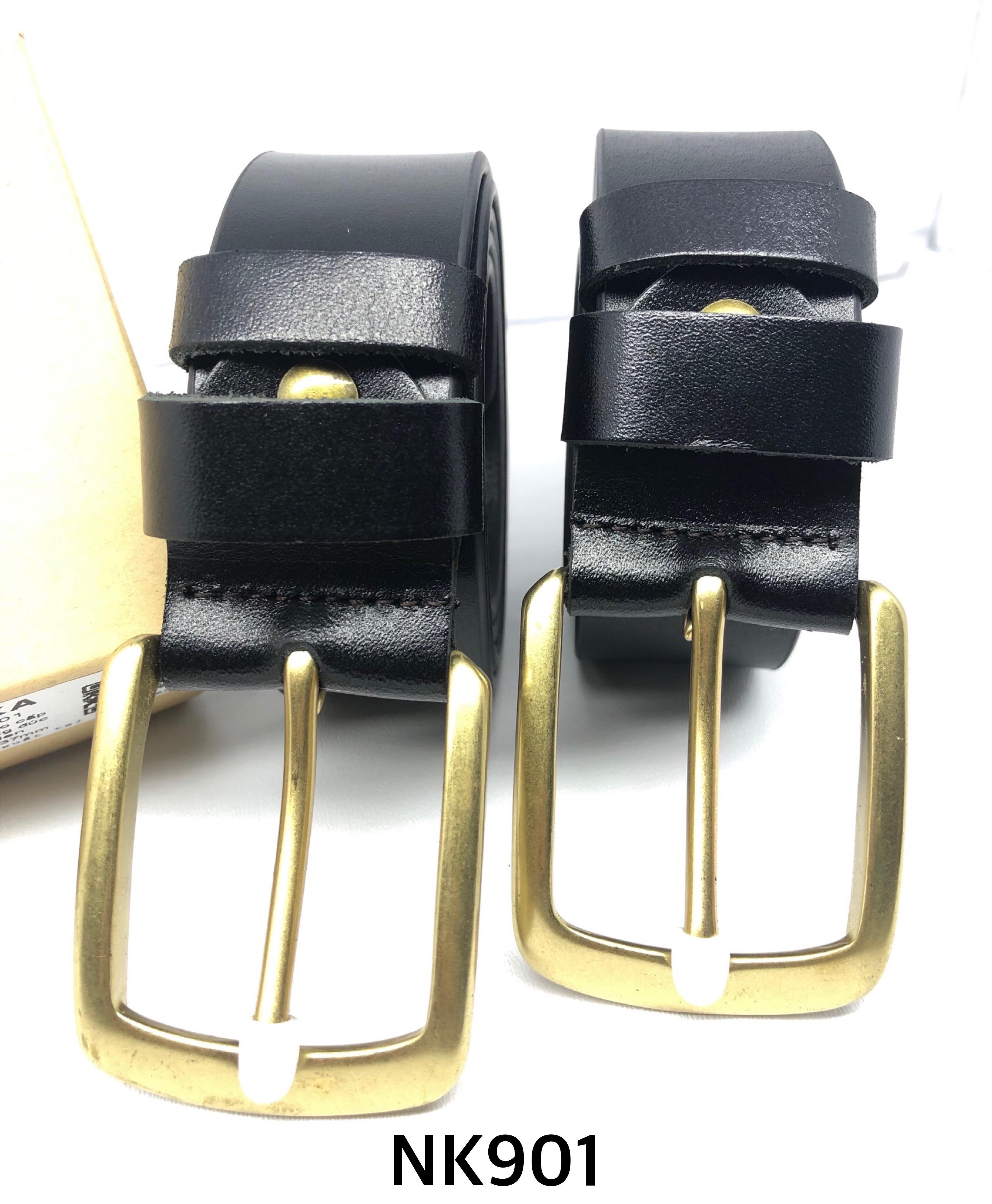 Thắt lưng nika da bò cao cấp-khoá đồng đúc- bản 37mm tặng đục lỗ