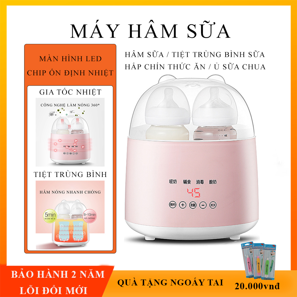 Máy hâm sữa và tiệt trùng bình sữa, máy ủ sữa hâm nóng thức ăn siêu tốc đa chức năng tiện lợi dễ dàng sử dụng. Bảo hành 2 năm