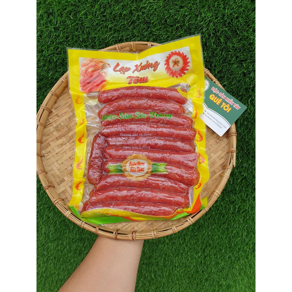 Lạp xưởng tôm Sóc Trăng hút chân không 500g