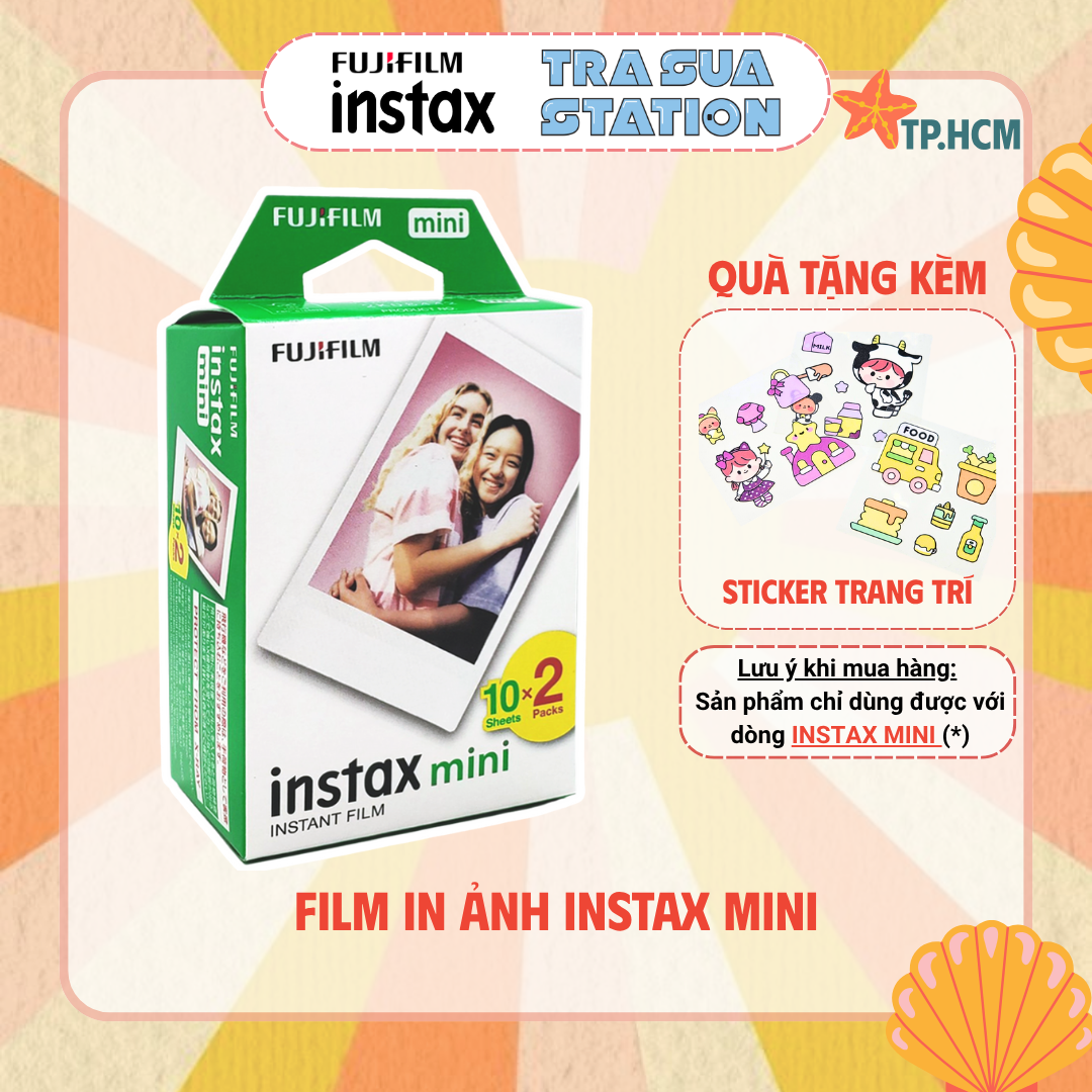 [HCM] INSTAX FILM MINI Date cao giấy in viền trắng cho máy ảnh chụp lấy liền Instax Mini Fujifilm Chính hãng Nhật