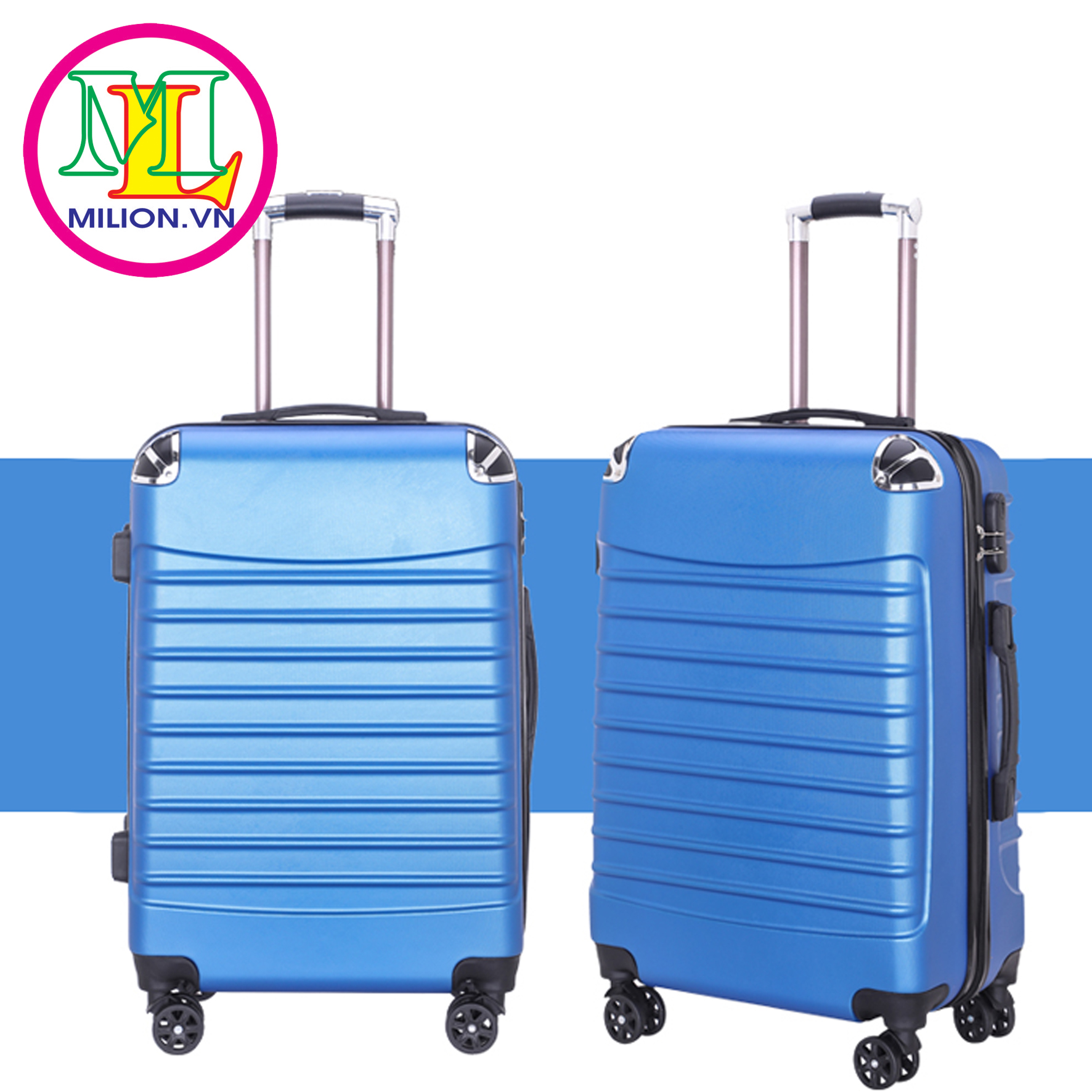 Vali kéo vân ngang, bọc góc, chống trầy, xước. Đẹp và cá tính, trẻ trung, năng động {Hàng nhập khẩu}