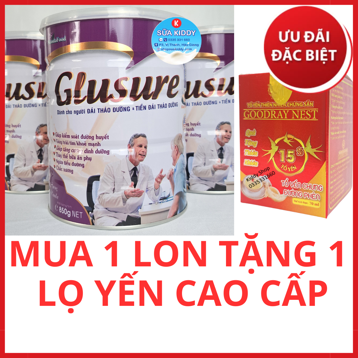 Sữa PISILAC GLUSURE dành cho người bệnh tiểu đường và tiền tiểu đường - date luôn mới