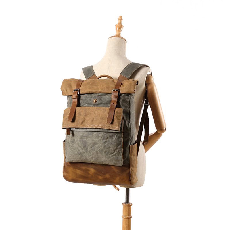 Balo da bò balo canvas chống nước cao cấp bl05 - du mục store