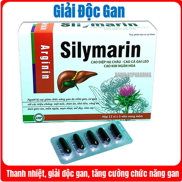 Viên Uống Giải Độc Gan Silymarin, Diệp Hạ Châu, Cà Gai Leo, Kim Ngân Hoa, Bồ Công Anh- Thanh Nhiệt, Giải Độc, Mát Gan, Gạ Men Gan, Bảo Vệ, Hạn Chế Tổn Thương Tế Bào Gan. Tăng Cường Chức Năng Gan