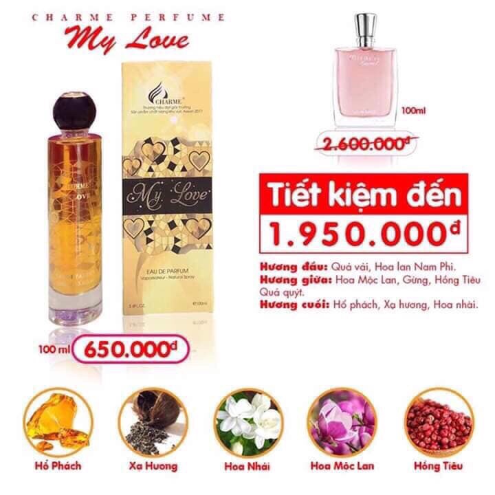 Nước hoa nữ nữ mylove 100ml