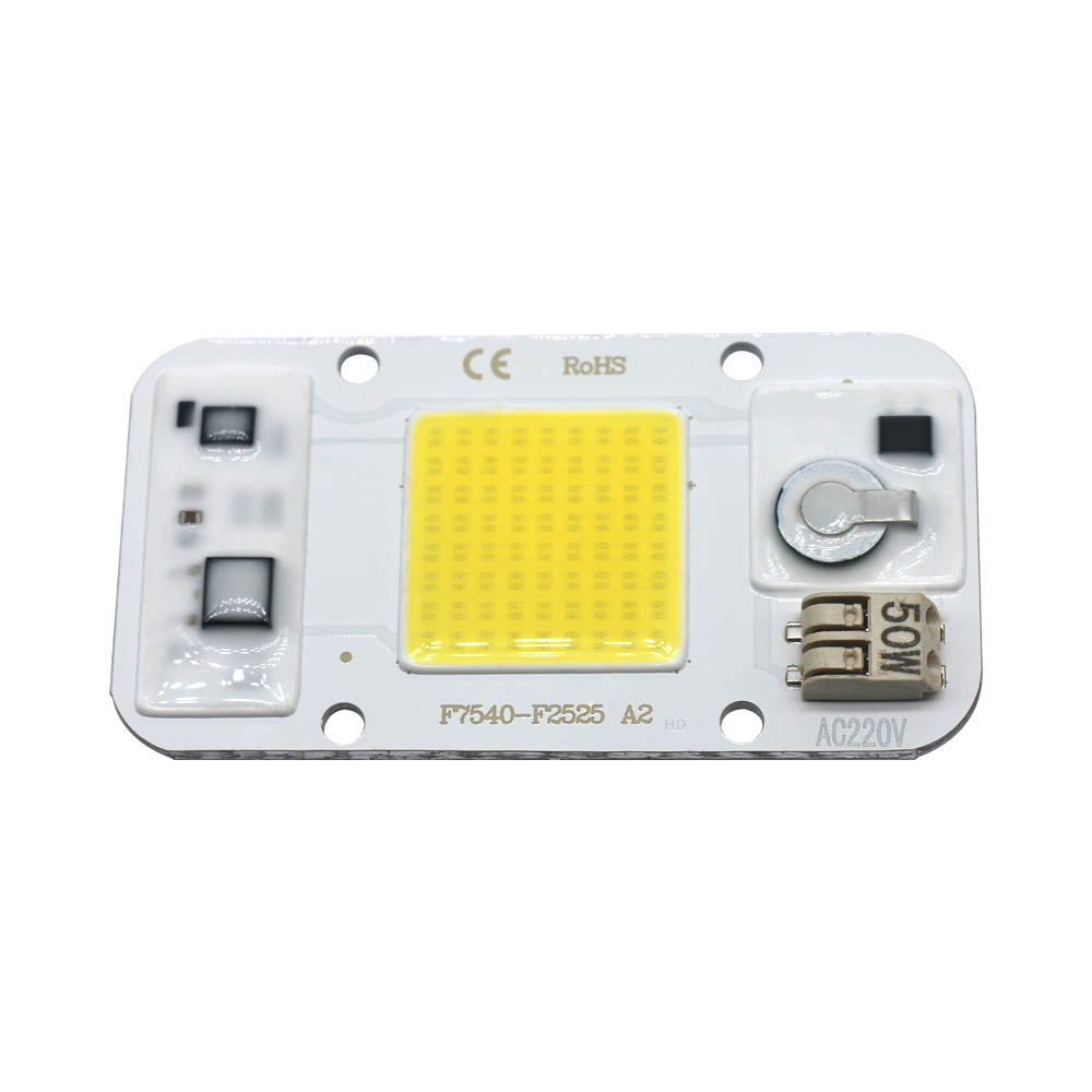 Led COB Chip quang phổ đầy đủ tăng trưởng thực vật ánh sáng AC220V 50 Wát lạnh ấm trắng ngày trắng không hàn Spotlight Đèn pha LED ma trận