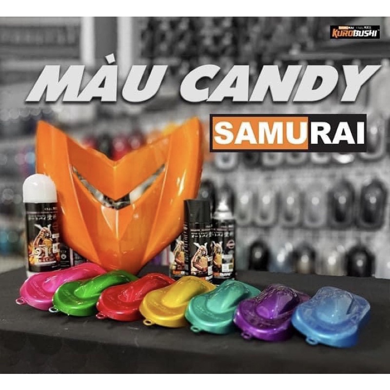 Sơn samurai màu đỏ xanh vàng tím candy y138 y139 y017 y016