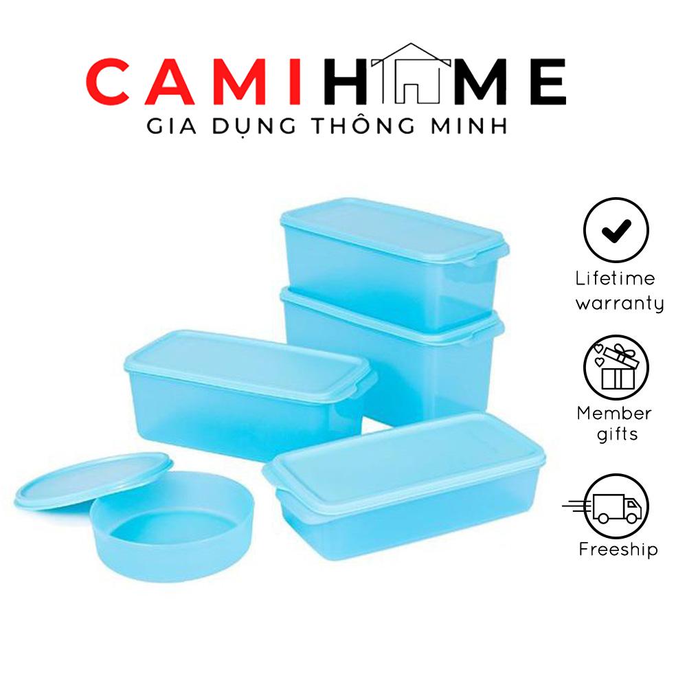 Bộ Hộp Trữ Mát Freshia 5 Hộp Tupperware, Hộp Trữ Mát Rau Củ, Trái Cây Chuyên Dụng