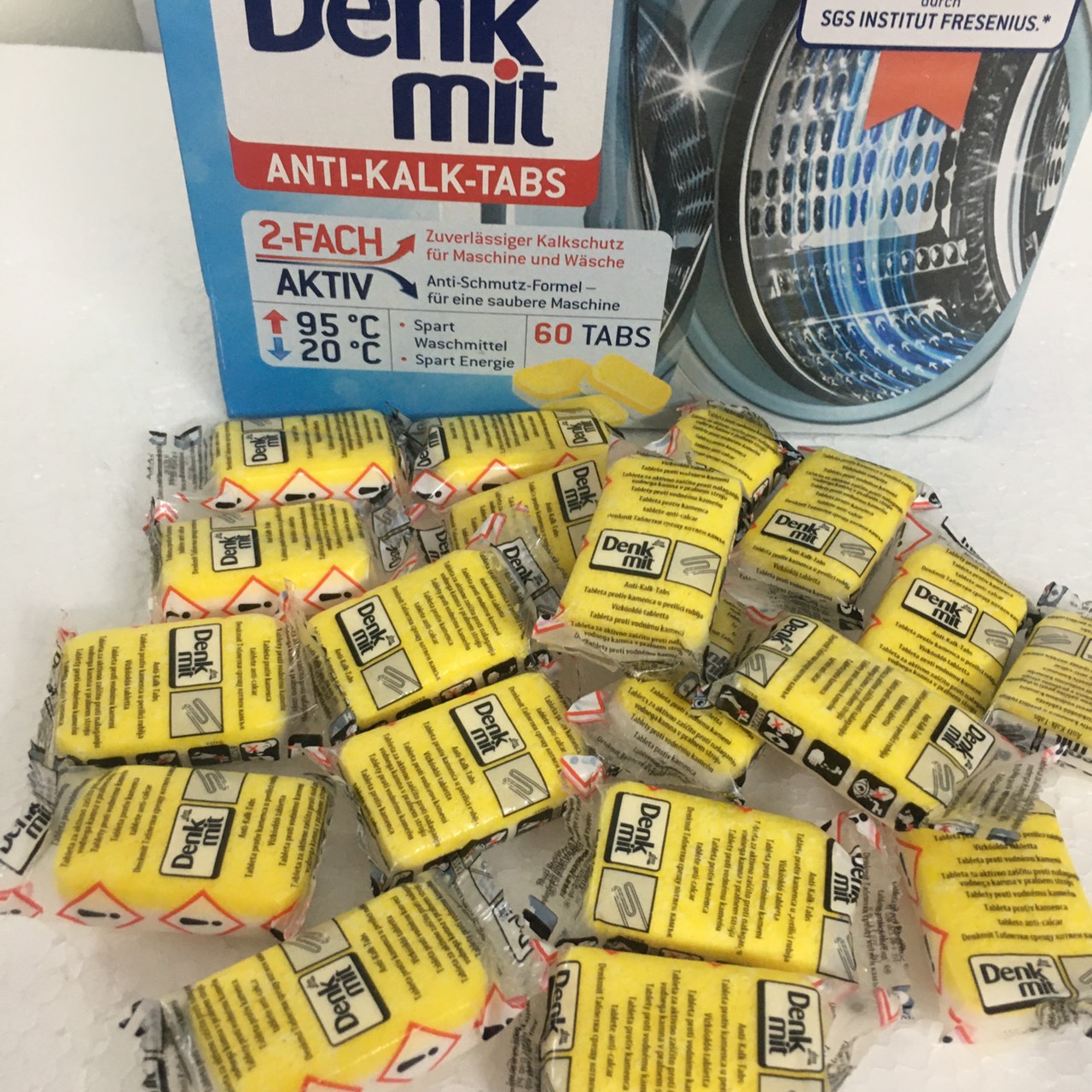 viên vệ sinh lồng máy giặt Denkmit Đức ( 10 viên )