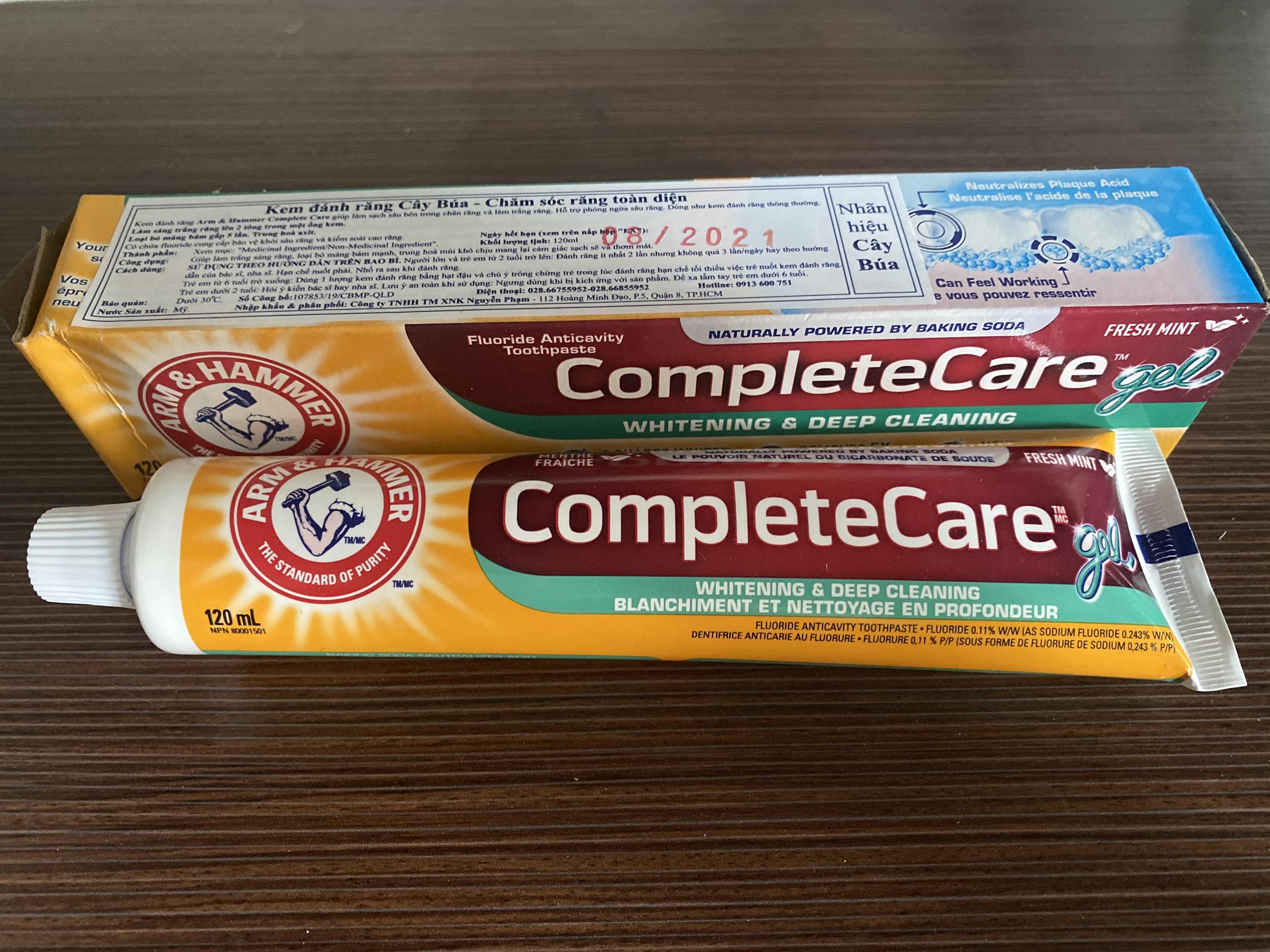 kem đánh răng ARM & HAMMER Complete Care 120ml hàng cận date 8/2021