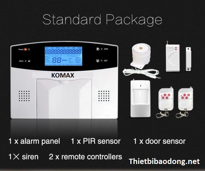 Hệ thống báo trộm không dây dùng app điện thoại komax km-899gsm