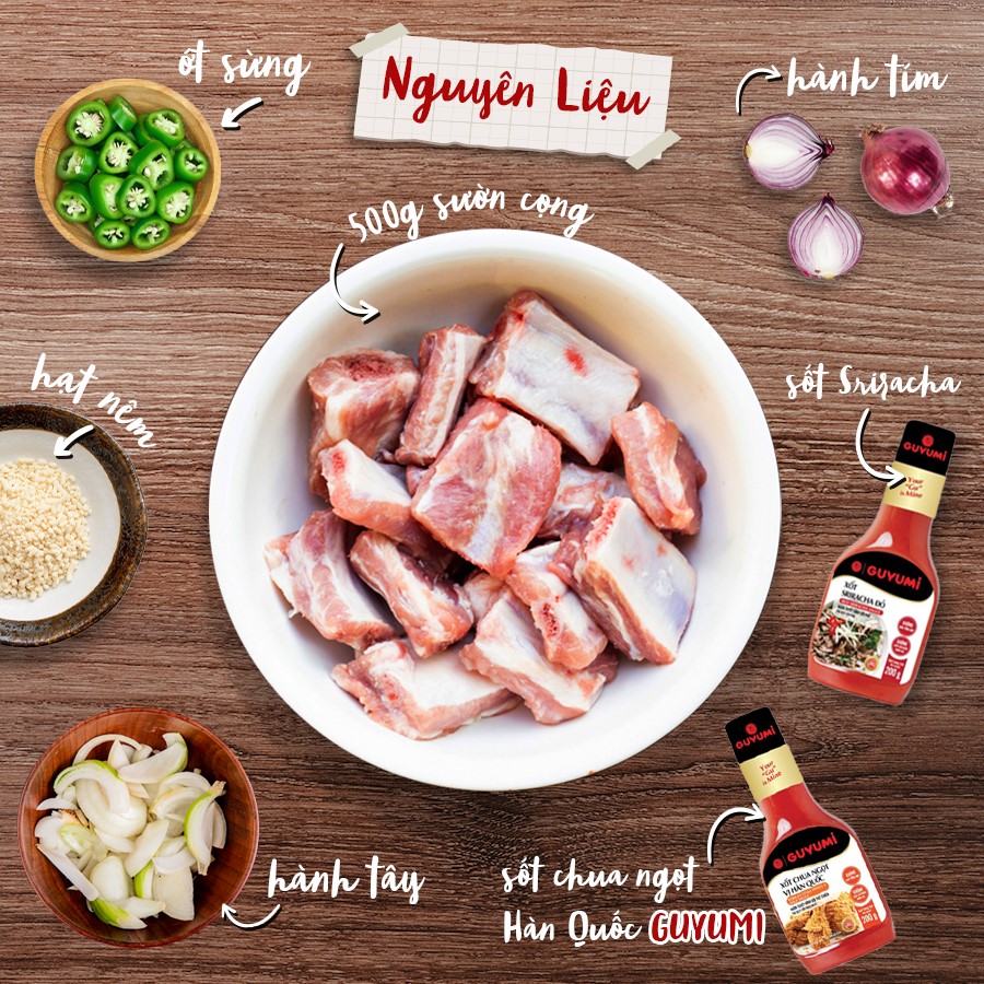 Xốt Chua Ngọt Vị Hàn Quốc Guyumi Vị Chanh Dây Làm Mì Trộn Hải Sản Gà Đồ Nướng BBQ Chai 200g Dùng Người Ăn Chay