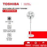 Quạt điện lốc xoáy Toshiba F-ASB50VN(W) - Động cơ bạc đạn, Lượng gió mạnh mẽ, tốc độ lên tới 1100 vòng/phút - 12 mét vẫn mát - Tiết kiệm điện - Hàng Chính Hãng