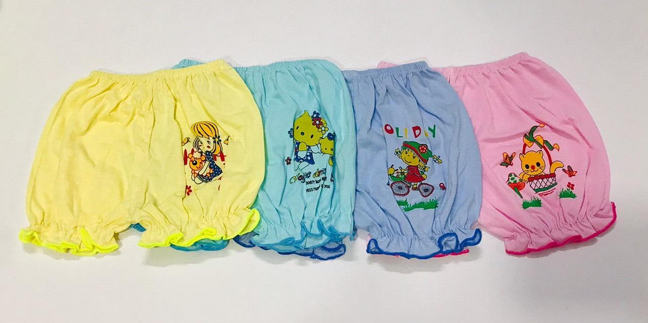 Quần đùi cotton bé gái 10-17kg