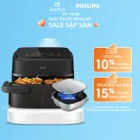 Nồi Chiên Không Dầu Philips 2 ngăn NA150/00 - 7L - Hàng Chính Hãng
