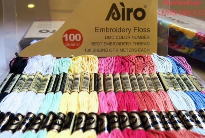 Set chỉ thêu Airo 50 màu cơ bản