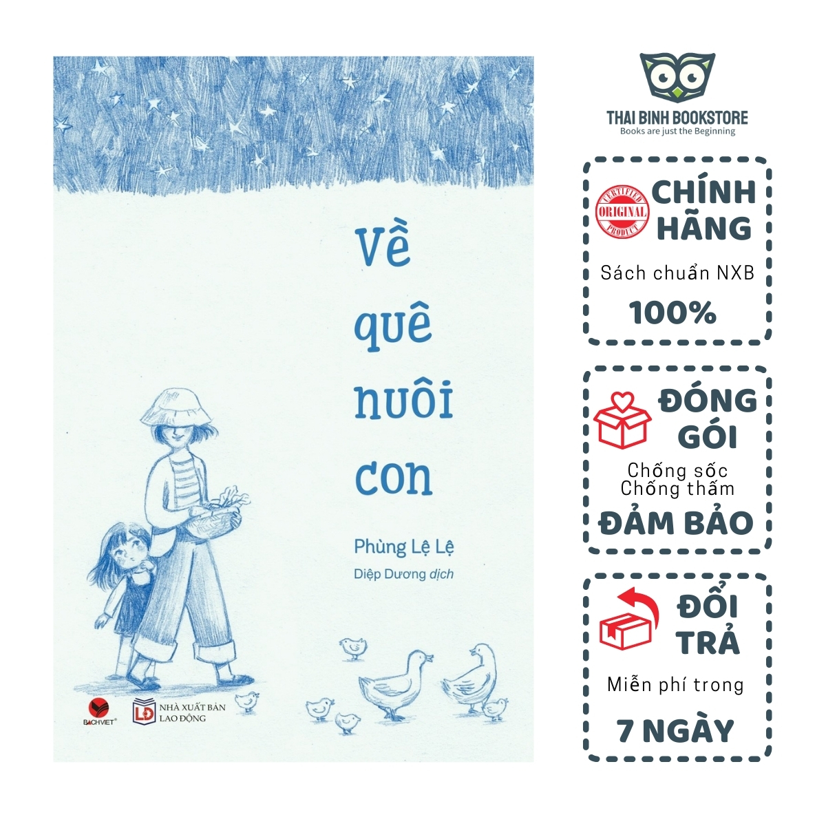 Sách - về quê nuôi con - tiểu thuyết văn học - phùng lệ lệ - thái bình bookstore