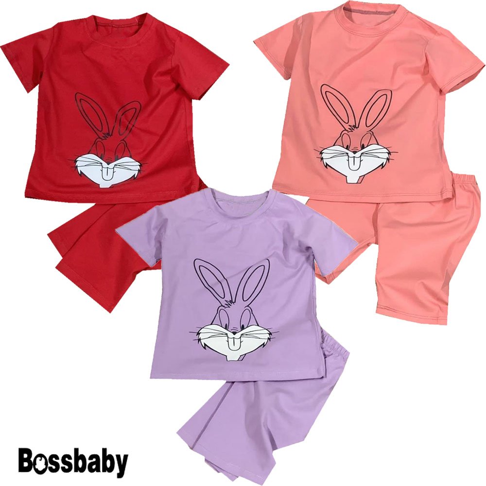 [HCM]Combo 3 Bộ quần áo  bé gái hinh THỏ Ngọc Chăm sóc bé cho be từ 6kg-26kg.BDBG27.