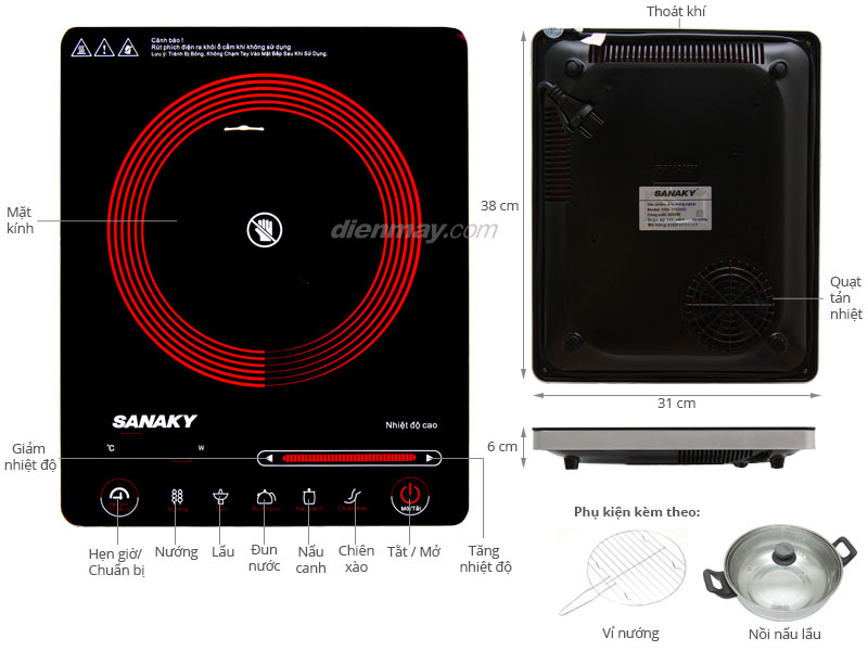 Bếp hồng ngoại sanaky snk2102hg 2000w
