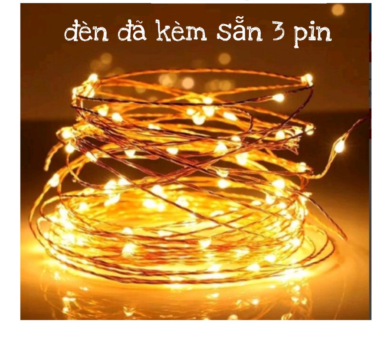 Đèn led đom đóm fairylight có sẵn pin SP301