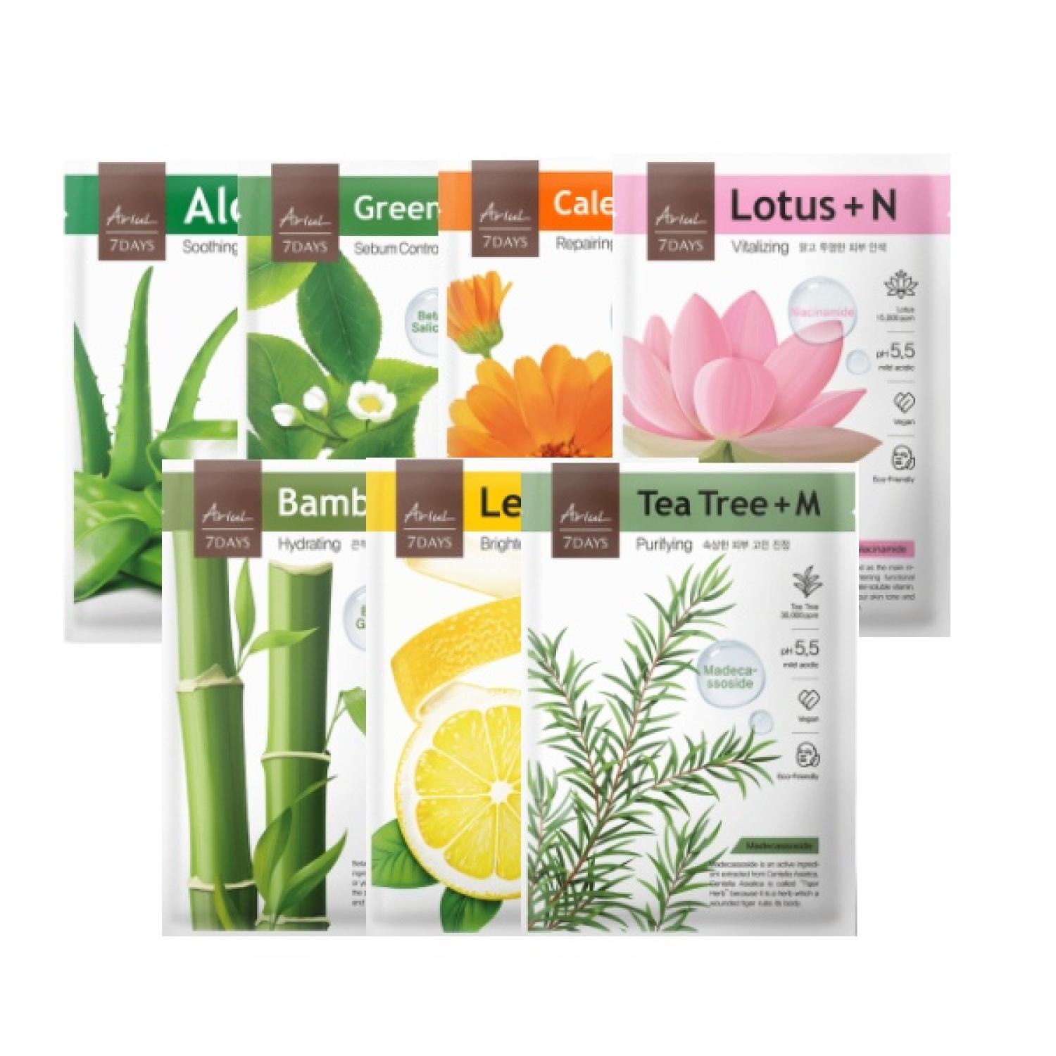 Ariul combo 7 mặt nạ tinh chất thiên nhiên - 7days mask