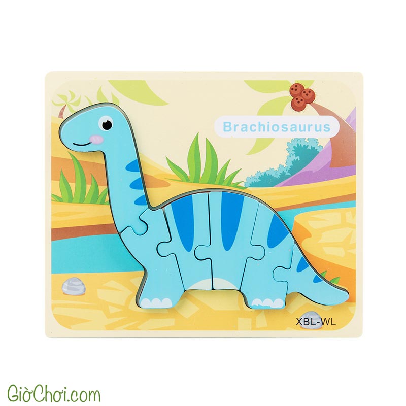 Bộ xếp hình khủng long bằng gỗ, Giáo cụ Montessori chủ đề khủng long