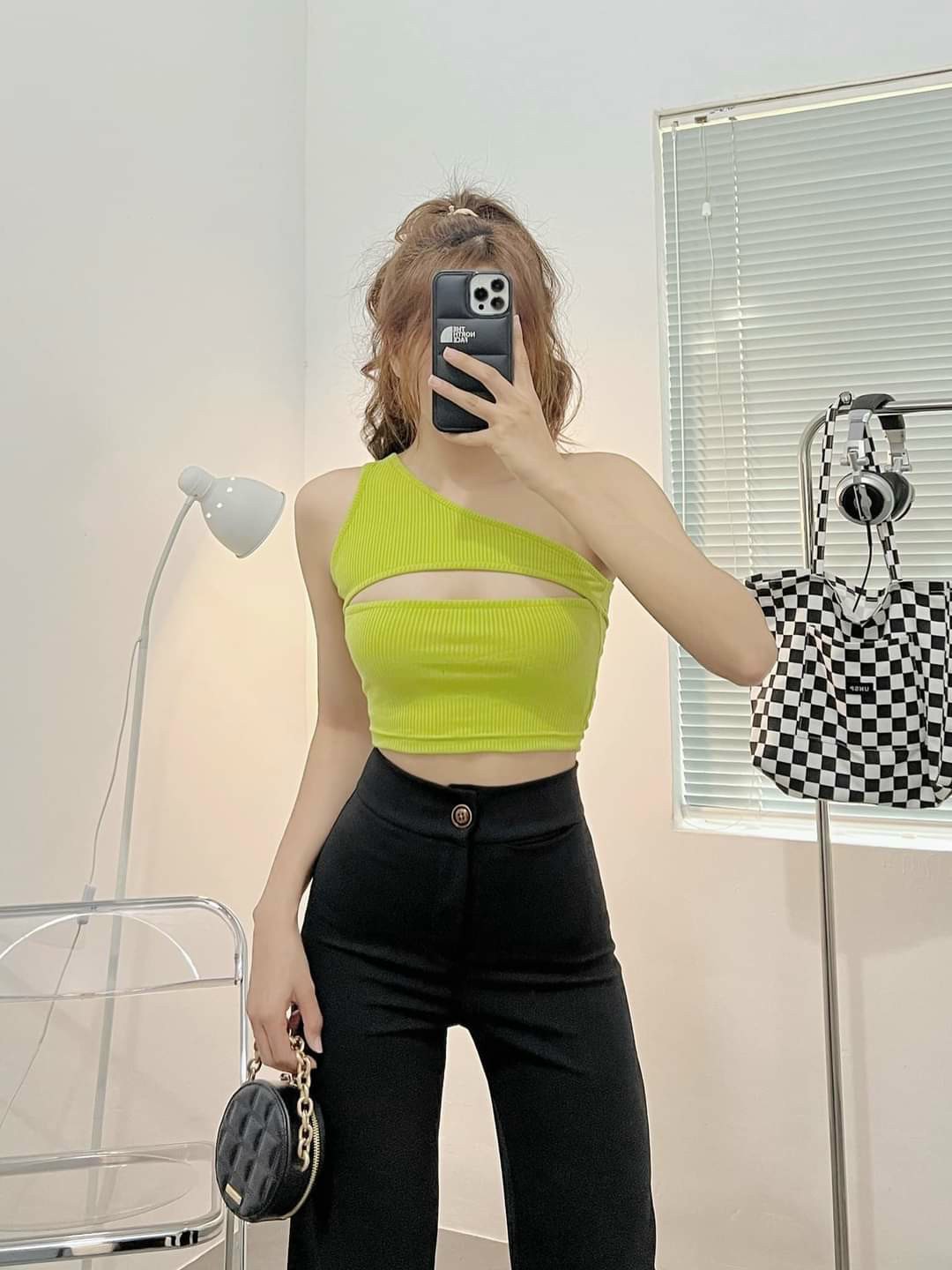 Áo croptop body pinkstore29, dáng ôm lệch vai khoét ngực quyến rũ a5353