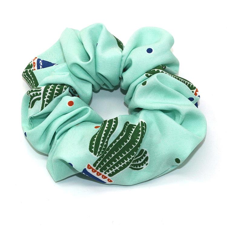[HCM]Cột Tóc Vải Scrunchies Họa Tiết Trái Cây Bông Hoa Đáng Yêu Phong Cách Vintage - VANI STORE