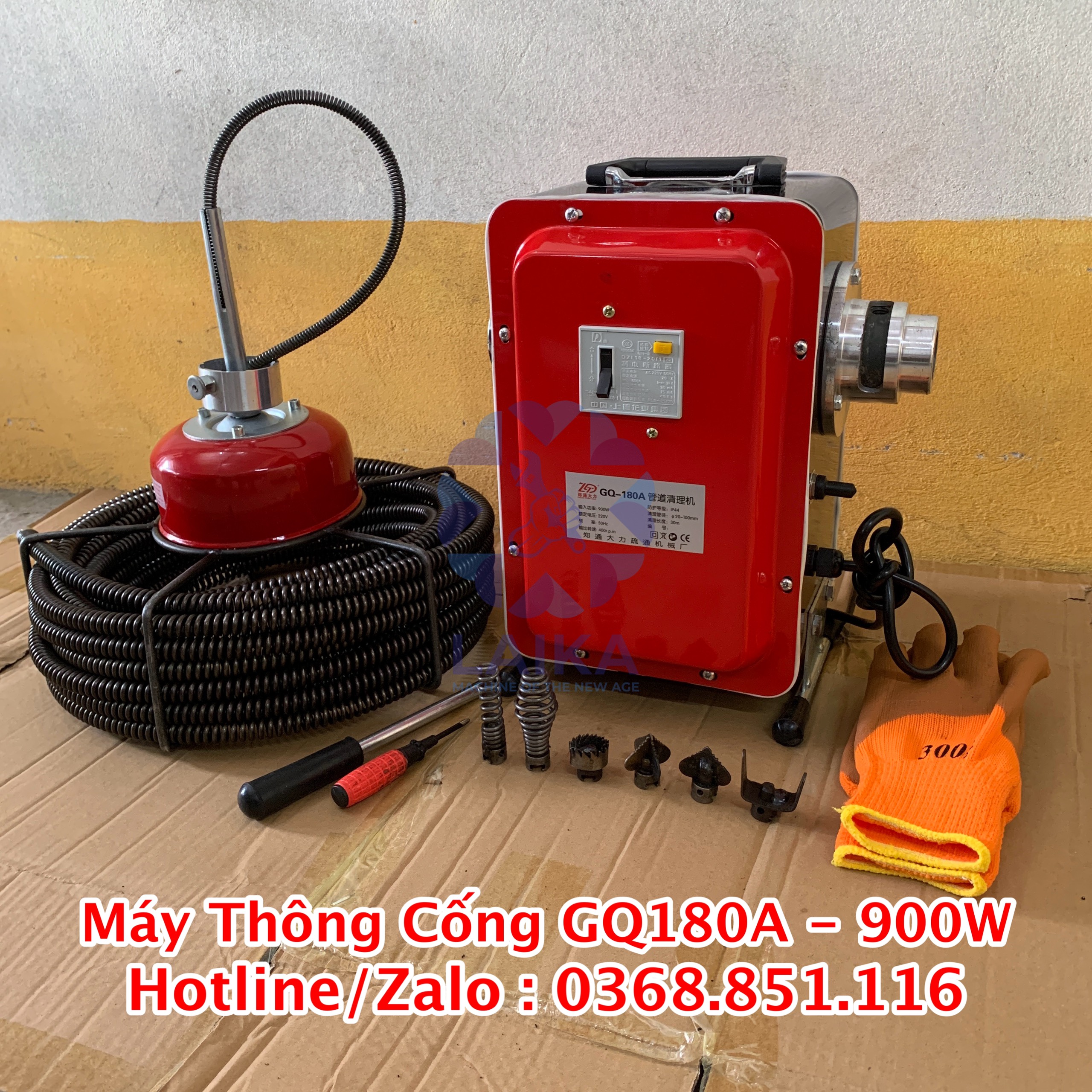 Máy thông cống GQ180A Công Suất 900W . Dòng máy dành cho các hộ gia đình tốt nhất trên thị trường hiện nay