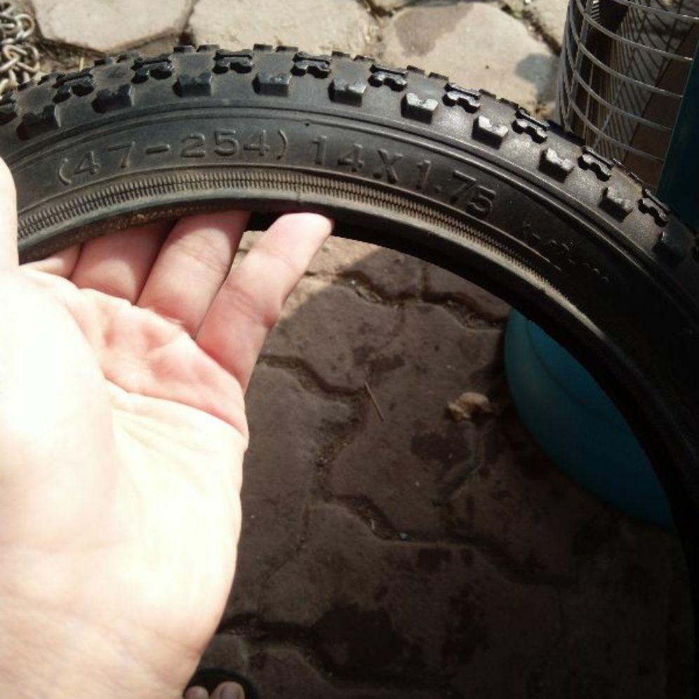 1 săm và 1 lốp cỡ 14 x1.75 lắp xe đạp trẻ em