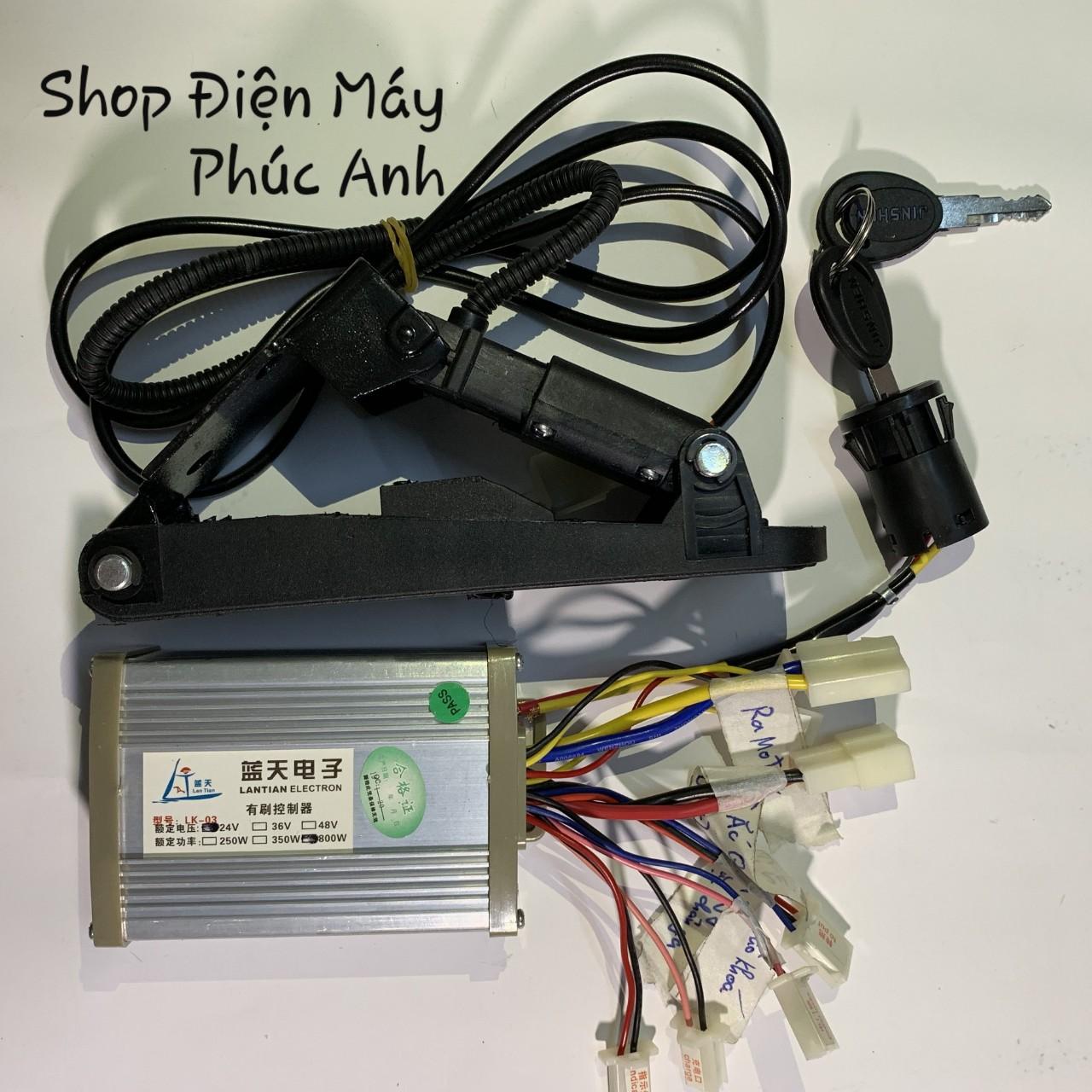 Bộ Ic điều khiển tốc độ motor 24v 800w kèm chân ga