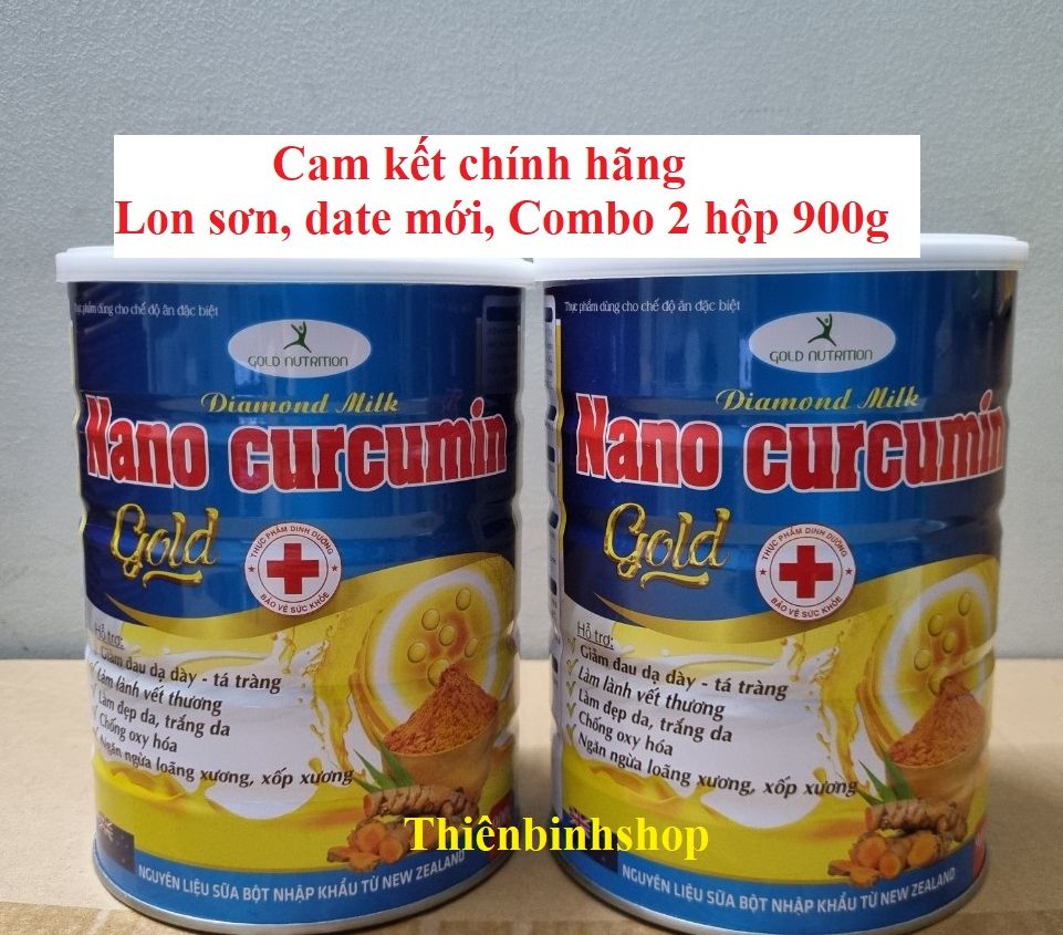 (Combo 2 hộp 900g) Sữa nghệ NANO CURCUMIN GOLD. HSD 2026