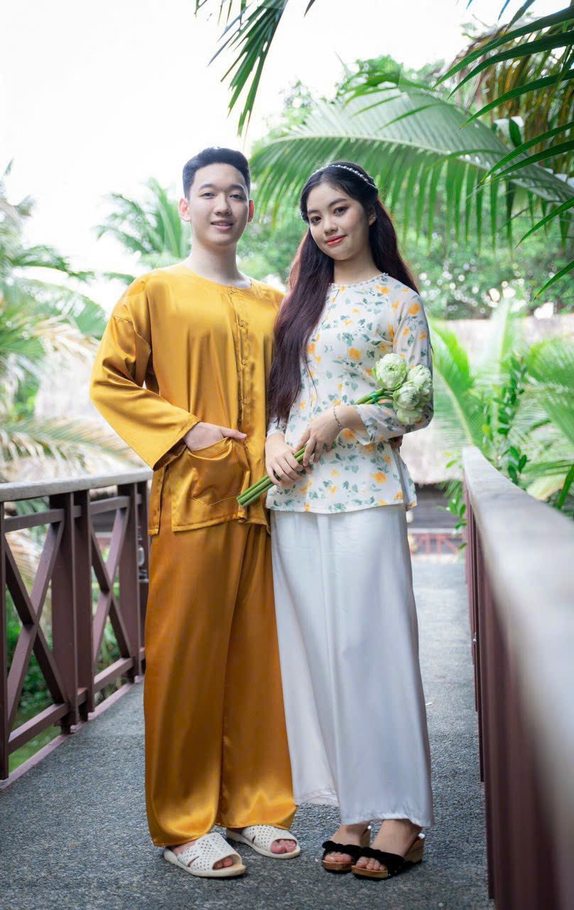 Bà ba nam vải lua ngọc trai cao cấp