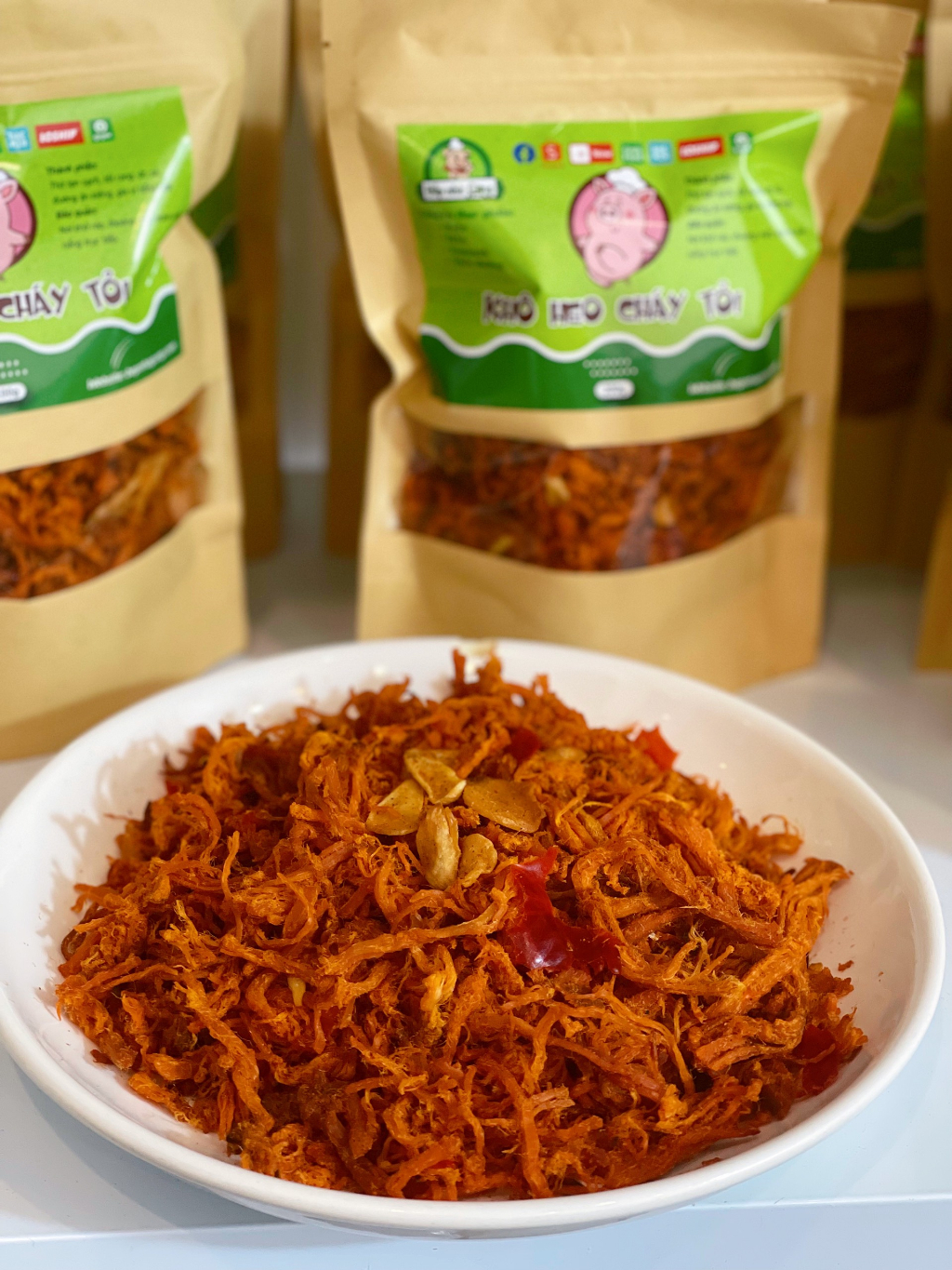 Khô heo cháy tỏi - for keto, das, lowcarb, eatclean & tiểu đường