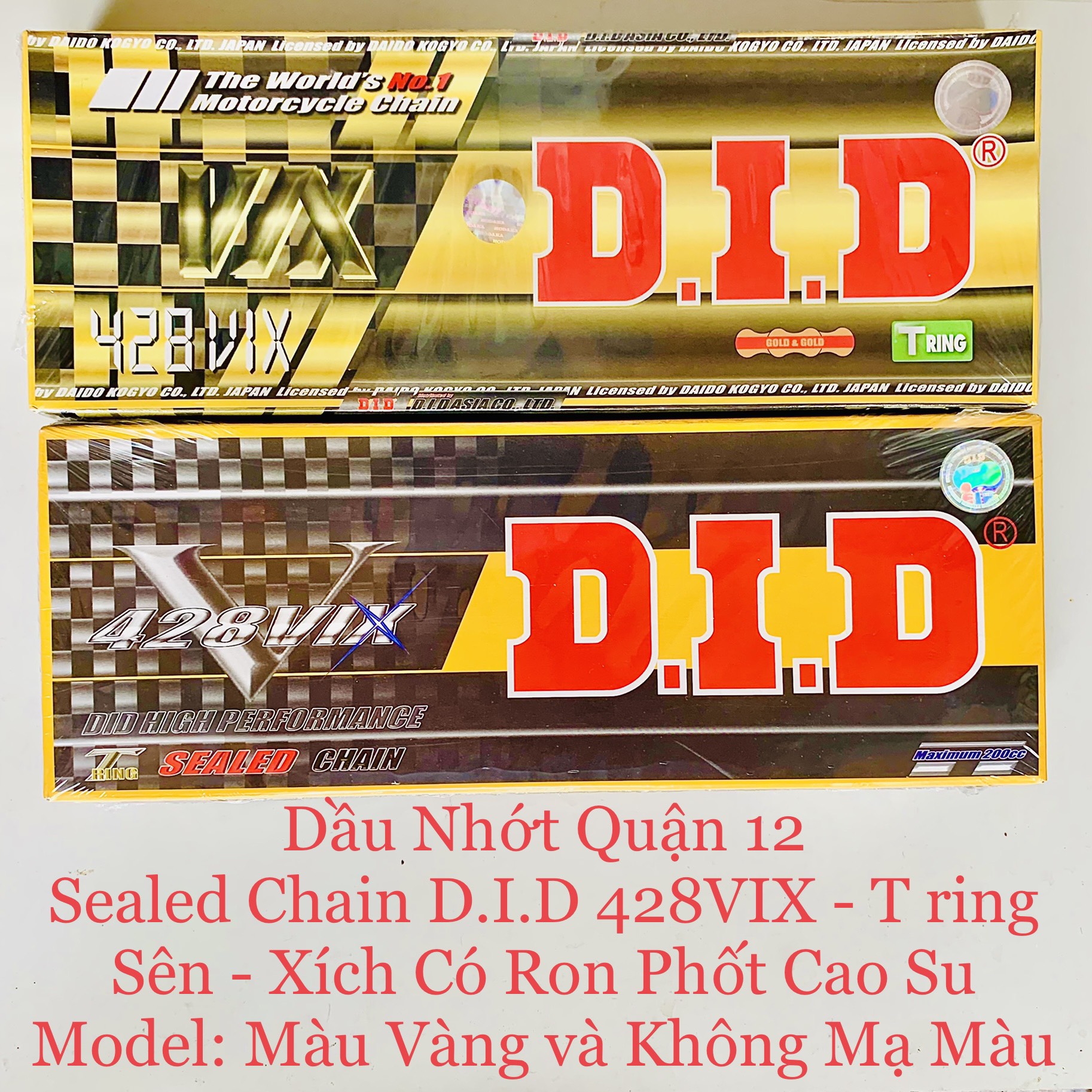 Sên TFX R15 - Xích DID 428VIX Có Phốt Cao Su T-rings 124L 132L Made in D.I.D - Thailand