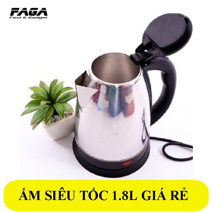 Ấm siêu tốc bình đun siêu tốc, ấm nước siêu tốc - đế tiếp điện xoay 360 độ
