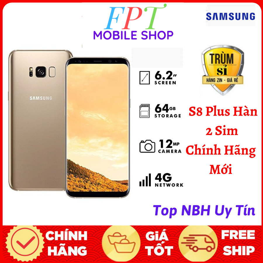 [HCM]Điện Thoại Samsung Galaxy S8 Plus 2sim mới keng 64G Chính Hảng- Chiến Liên quân ngon CÂN CÁC THỂ LOẠI GAME (giao ngẫu nhiên 1 sim/2 sim)